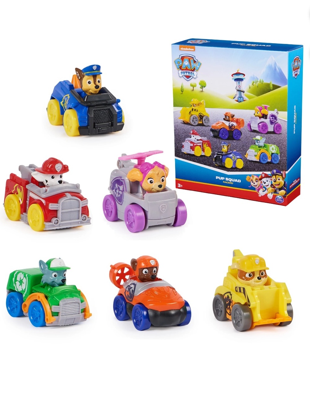 PAW Patrol Pup Squad Racers 6 Piece Vehicle Toy Set *NEW*